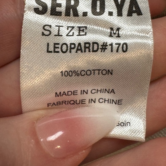 SER.O.YA Leopard Print Linda Snap Dress Size Medium (FLAWED) - Picture 6 of 8